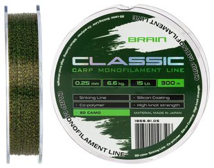 Леска Brain Classic Carp Line (3D camo) 300m 0.25mm 15lb 6.6kg