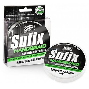 Шнур Sufix Nano Braid 100м. 7lb 0.06мм. 3.3кг. Aqua Camo (камуфляж)