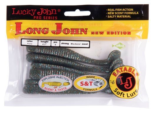 Виброхвосты съедоб. искусст. LJ Pro Series LONG JOHN 4.2in (10.70)/T56 6шт.