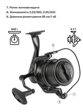 Катушка Brain Apex Carp Big Pit 8000 6+1BB 4.1:1