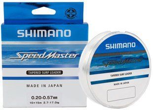 Шок-лідер Shimano Speedmaster Tapered Surf Leader (Clear) 10X15m 0.26-0.57mm 4.6-17.0kg