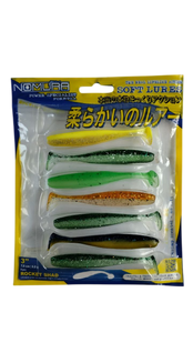 Силикон Nomura Rocket Shad (съедобный) 75мм 2,2гр. цвет-047mix (multi shad) 7шт