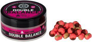Бойлы Brain Double Balance Krill & Garlic (креветка + чеснок) 08+06х10mm
