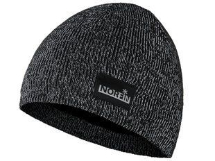 Шапка вязаная светоотражающая Norfin COBOLD REFLECTIVE (100% акрил / подкл.флис / черная) р.XL