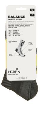 Носки Norfin T2M BALANCE WINTER HIKING CREW (60% Sorbtek, 30% Ny, 5% спандекс, 5% эласт.) р.(39-41)