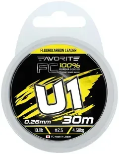 Флюорокарбон Favorite U1 FC 30м #2.5/0.26mm 10.1lb/4.58kg