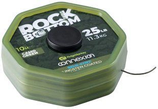 Поводковый материал RidgeMonkey Connexion Rock Bottom Tungsten Semi Stiff Coated Hooklink Camo Green