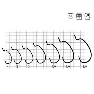 Гачок офсетний Fishing ROI Offset B51 №1 / 0 10шт. (Black nickel)
