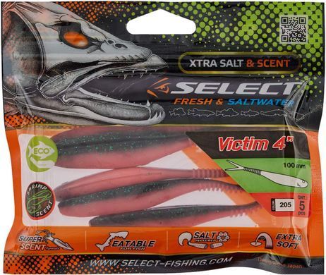Силикон Select Victim V-Tail 4"" #205 (5 шт / уп)
