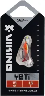 Балансир Viking Fishing Yeti Ice Jig 15mm 1.5g #10 Golden Dark