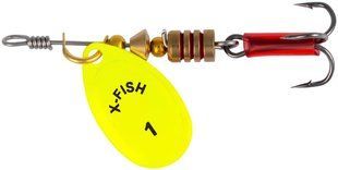 Блесна X-Fish Stark №1 2.5g Nikel UV lime