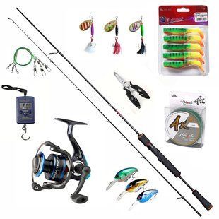 Спиннинговый набор DAM Yaggi Fun-tech 2500FD/1.9м 2-5гр + шнур, поводки, приманки, весы, плоскогубцы