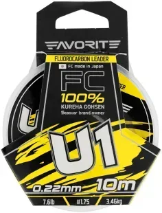 Флюорокарбон Favorite U1 FC 10m #1.75/0.22mm 7.6lb/3.46kg