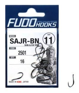 Крючки Fudo Shin-Aji W/Ring Nickel 11 (17 шт.)