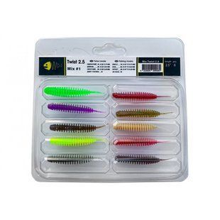 Набор силиконовых приманок Wist Twist 2.5'' Mix #1 2.5 дюйма (10 шт)