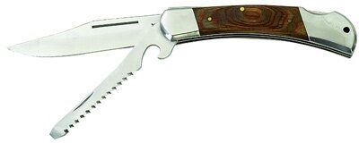 Нож раскладной Balzer с деревянной ручкой +пила 22см.