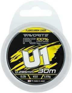 Флюорокарбон Favorite U1 FC 30m #3.0/0.285mm 13.2lb/5.97kg