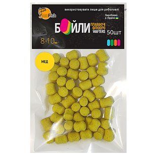 Бойлы Плавающие Флюоро SunFish Wafters Мед 8x10mm 50шт