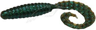 Силікон Bait Breath Curly Grub 4.5" (8шт) (Ur28 Motoroil/green)