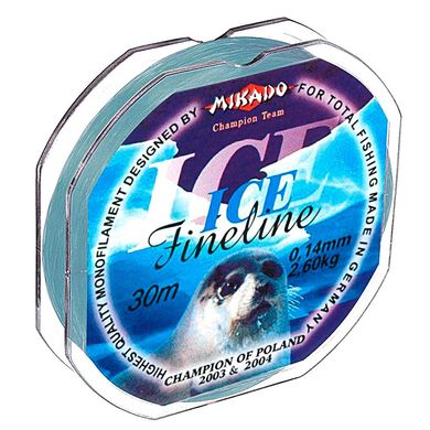 Волосінь Mikado Fineline Ice 30м 0,14мм 2,6кг (сірий) 1шт.