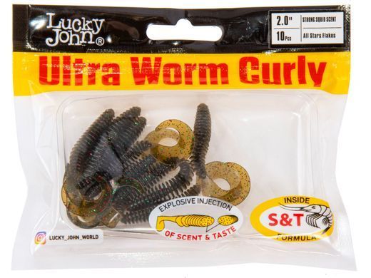 Слаги съедобные искусственные LJ Pro Series ULTRAWORM CURLY 2,0in (05.00)/S63 9шт.