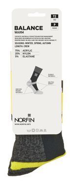 Носки Norfin T2P BALANCE WARM CREW (75% акрил,20% полиэст., 5% эласт.)р.(45-47) XL