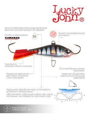 Балансир Lucky John BALTIC 3 25мм/12HRT
