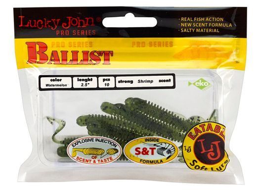 Твістер силікон. BALLIST LJ Pro Series 2,5 "/ PA01 *10