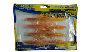Силикон Nomura Monster Bass (съедобный) 95мм 5гр. цвет-054mix (orange glitter) 8шт