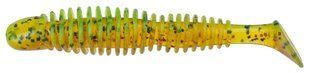 Силікон Reins BUBBLING SHAD 3" B61 Chart Pepper/Motoroil Red Gold