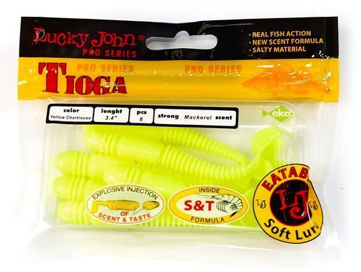 Виброхвосты съедобные LJ Pro Series TIOGA 3.4in (08.64)/T18 6шт.