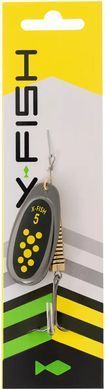 Блесна X-Fish Dark Side №5 14g Nikel black lime