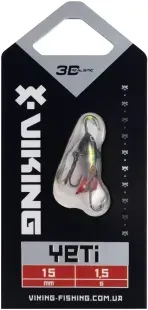 Балансир Viking Fishing Yeti Ice Jig 15mm 1.5g #02 Green Glam