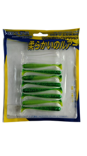 Силикон Nomura Gator (съедобный) 75мм 2,5гр. цвет-014 (chart green) 8шт