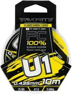 Флюорокарбон Favorite U1 FC 10m #7.0/0.435mm 25.8lb/11.68kg