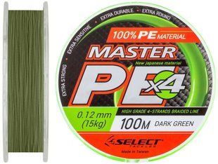 Шнур Select Master PE 100m (темн.-зел.) 0.12мм 15кг