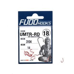 Крючки Fudo UMI Tanago W/Ring Red 6 (12 шт.)