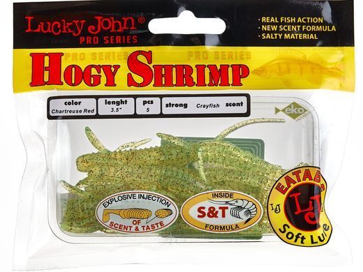 Виброхвосты съедоб. искусст. LJ Pro Series HOGY SHRIMP 3.5in (08.90)/S15 5шт.
