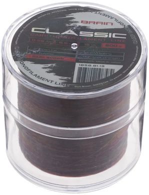Волосінь Brain Classic Carp Line (dark brown) 600m 0.25mm 15lb 6.6kg