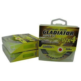 Шнур "GLADIATOR" (жёлтый, 4-х жильный) 135 m / 0.18 mm