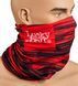 Бафф - защита лица/шеи/головы Lucky John BANDANA BRS (PL,черный / красный / полоска) / AM-6512