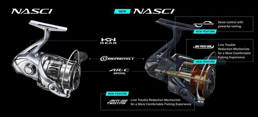 Катушка Shimano Nasci FD 1000 5+1BB 5.0:1